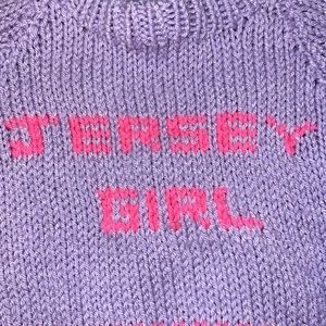 Hand knitted Jersey Girl sweater